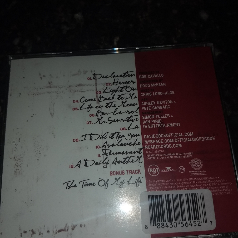 David Cook CD - Picture 2 of 2